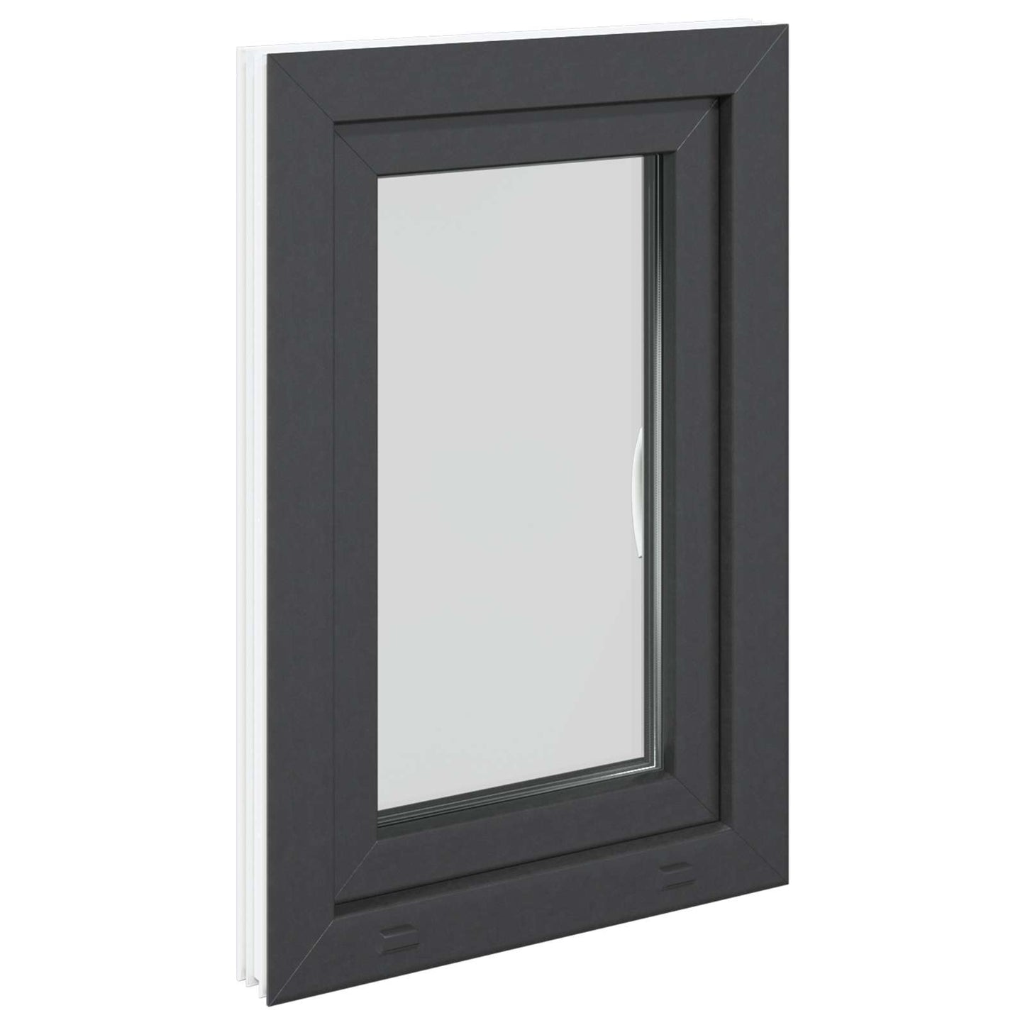Kjølevindu RISOR 50 x 75 cm PVC og glass Antrasitt