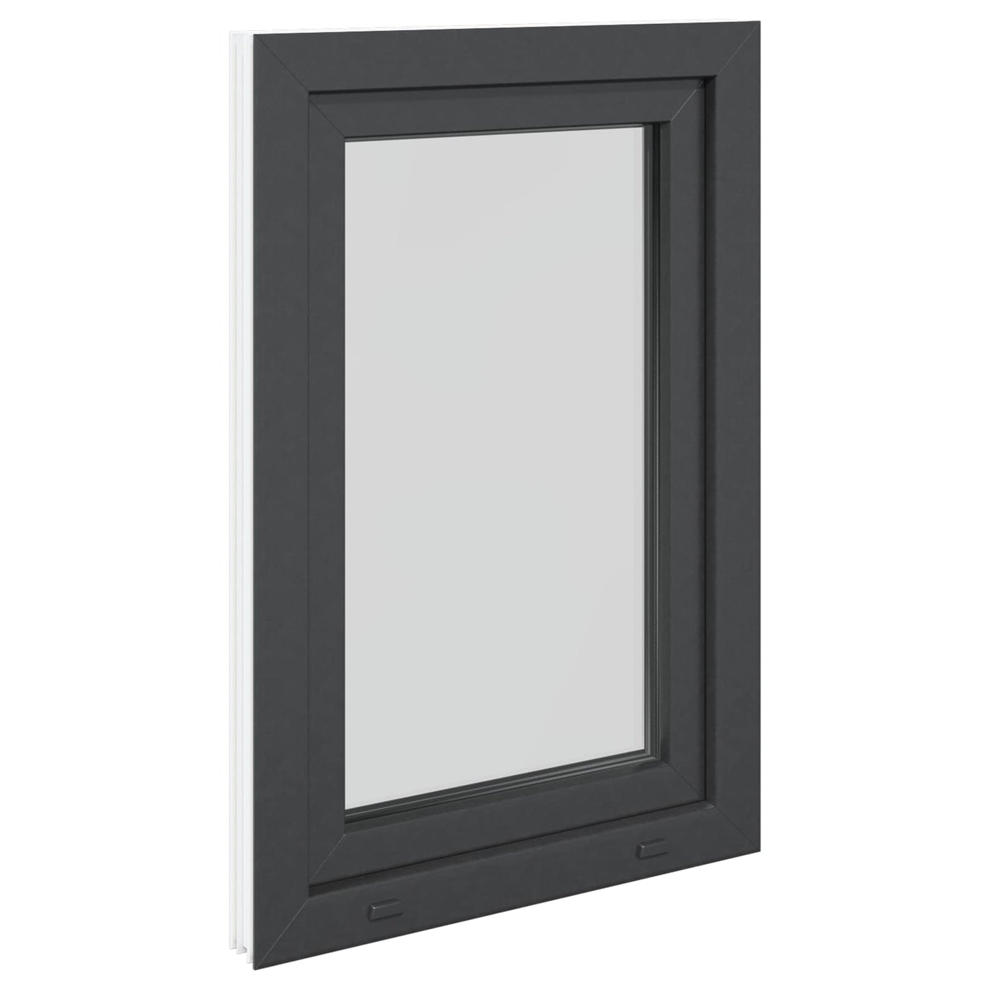 Kjølevindu RISOR 60 x 90 cm PVC og glass Antrasitt