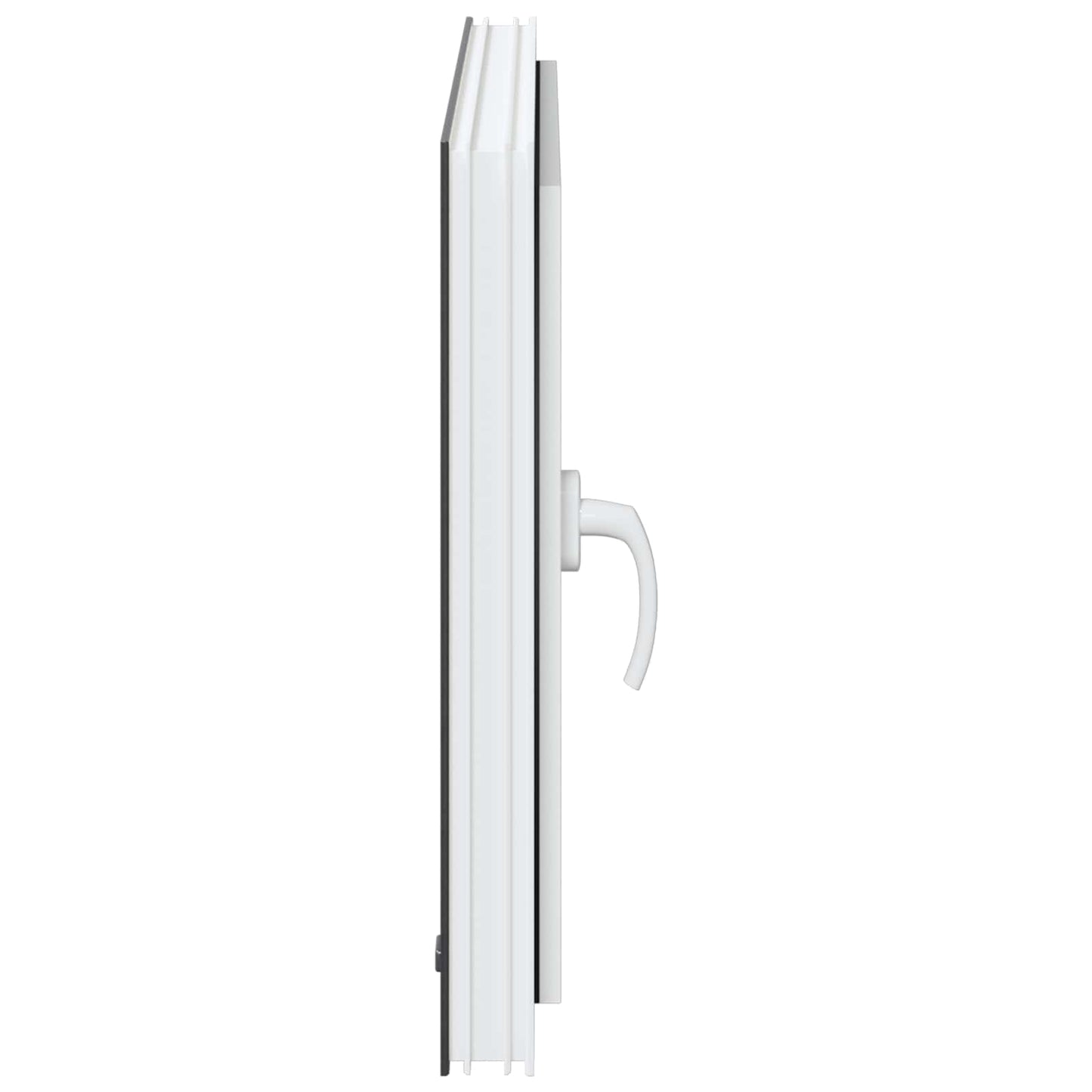 Kjølevindu RISOR 80 x 60 cm PVC og glass Antrasitt