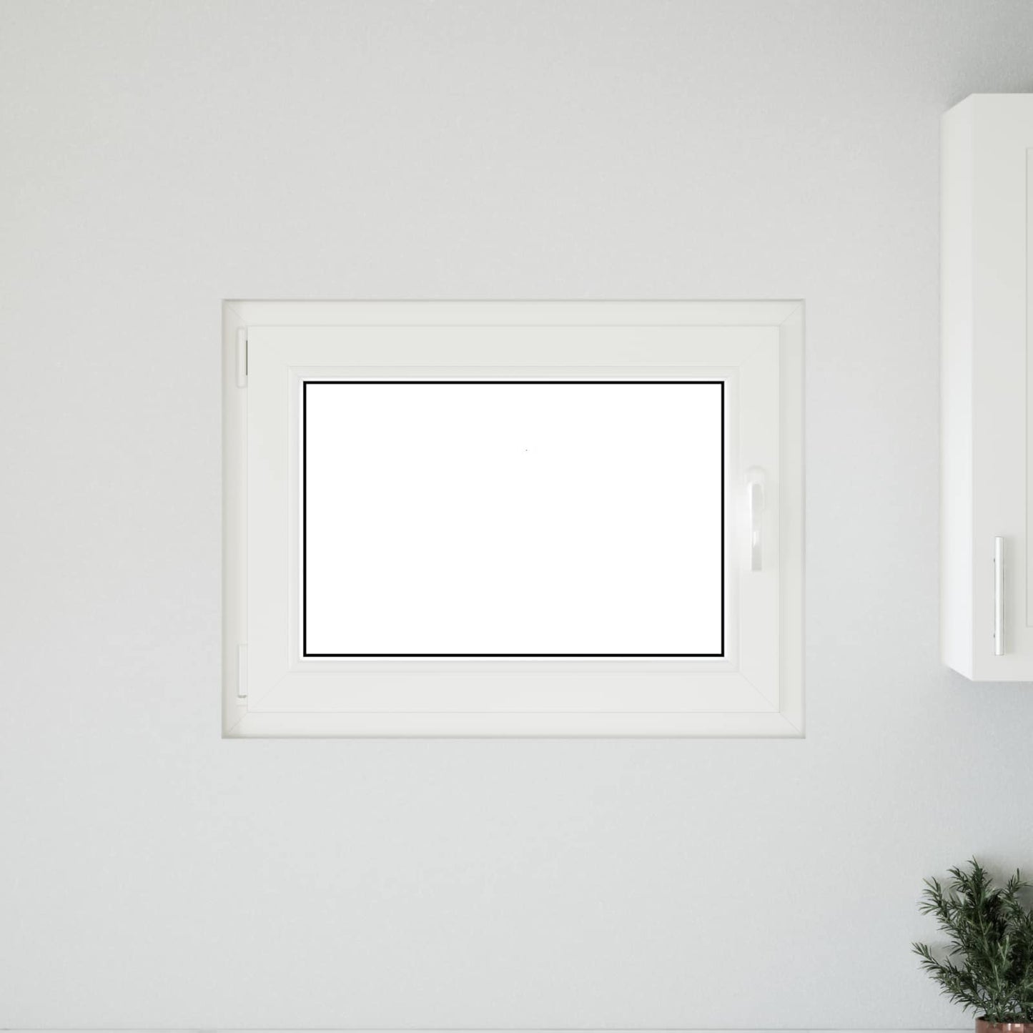Kjølevindu RISOR 80 x 70 cm PVC og glass Antrasitt