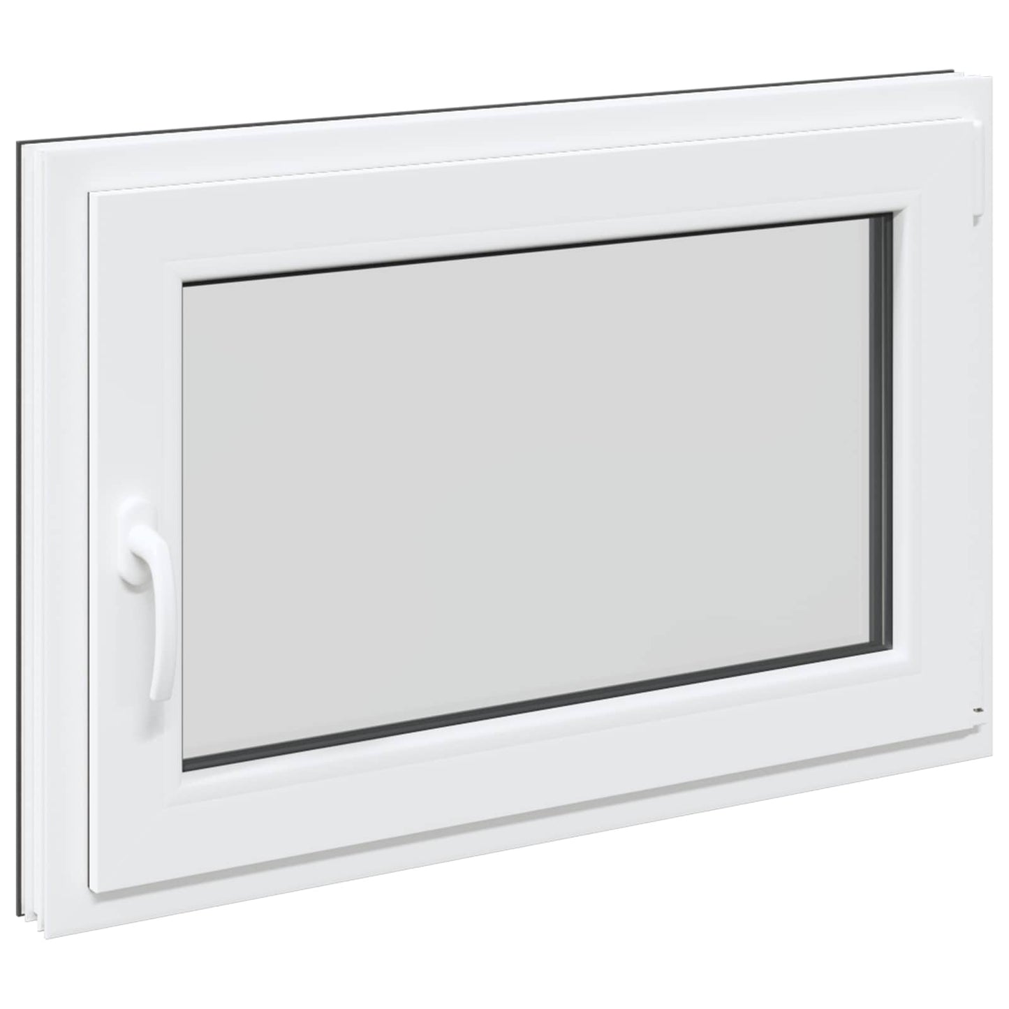 Kjølevindu RISOR 80 x 70 cm PVC og glass Antrasitt