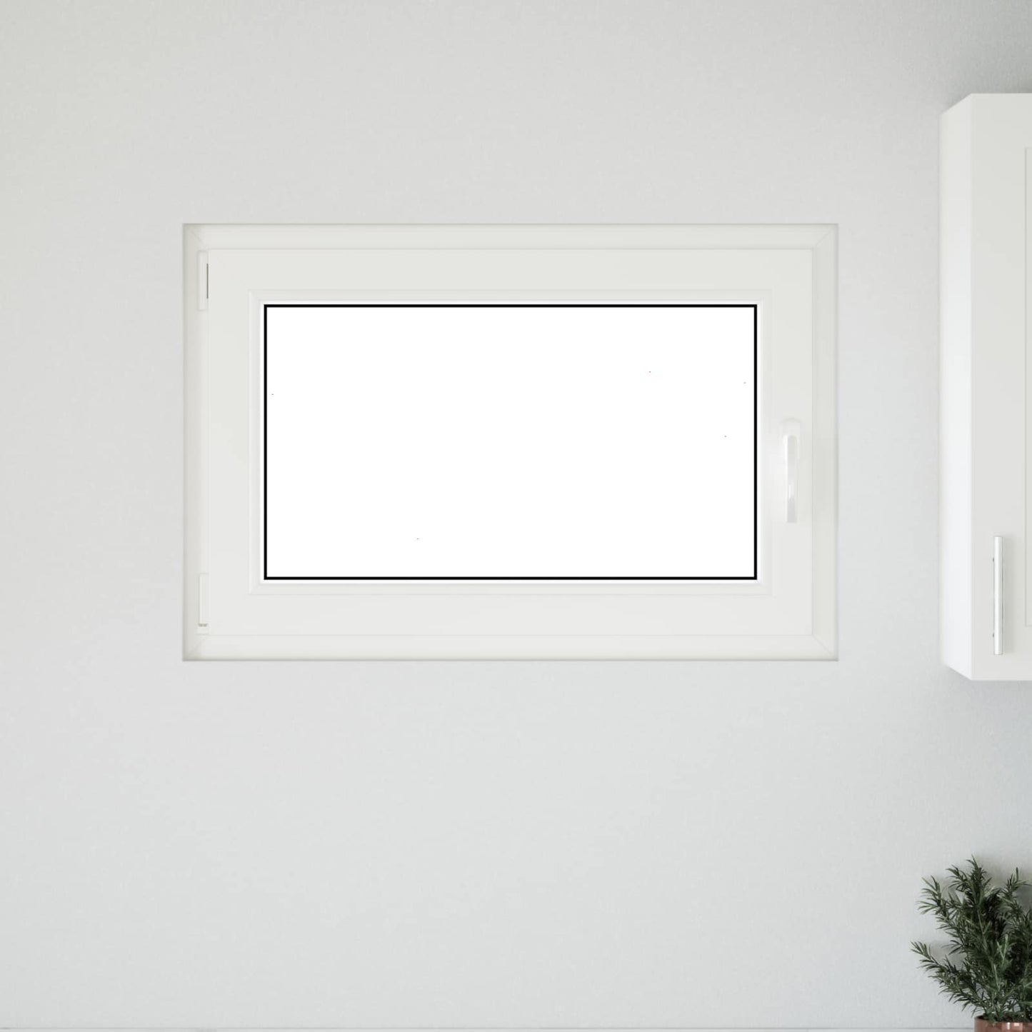 Kjølevindu RISOR 90 x 60 cm PVC og glass Antrasitt
