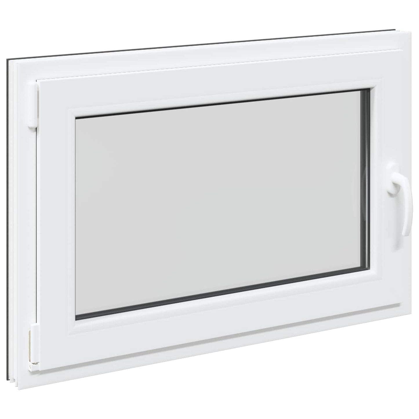 Kjølevindu RISOR 90 x 60 cm PVC og glass Antrasitt