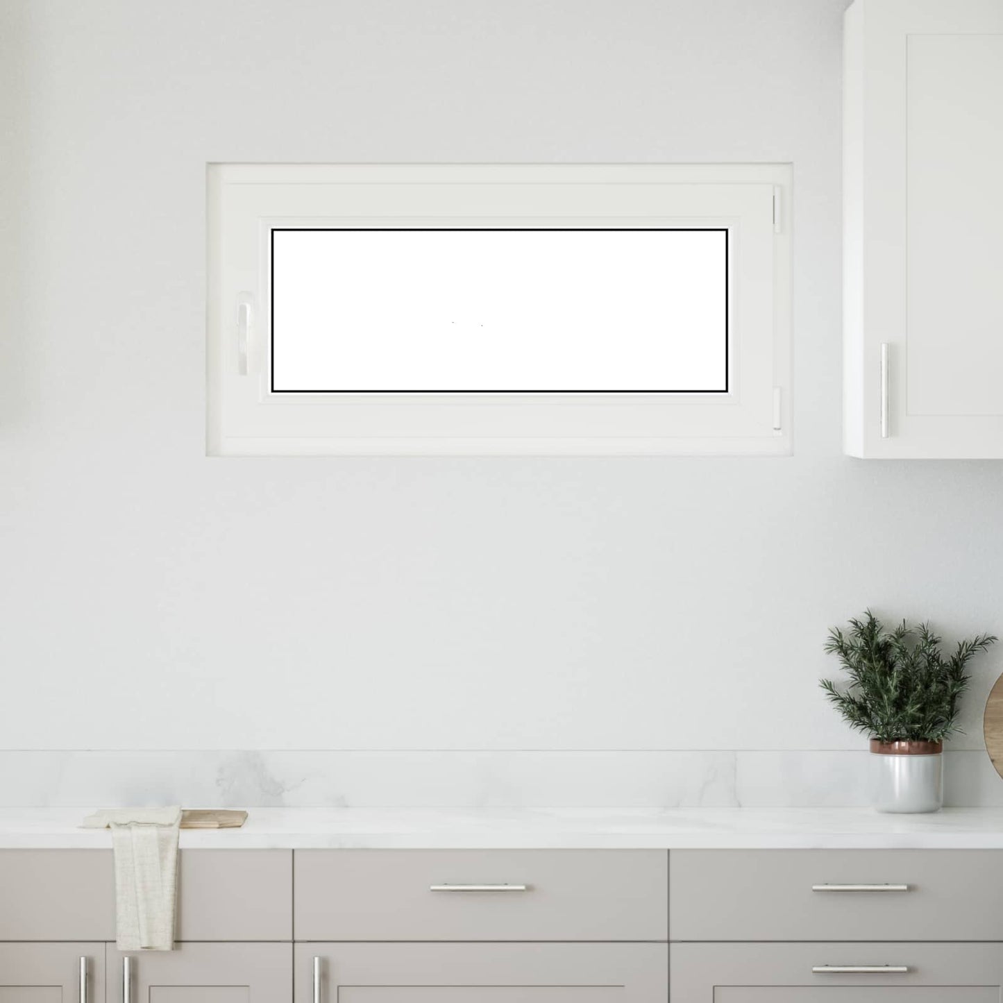 Kjølevindu RISOR 100 x 50 cm PVC og glass Antrasitt