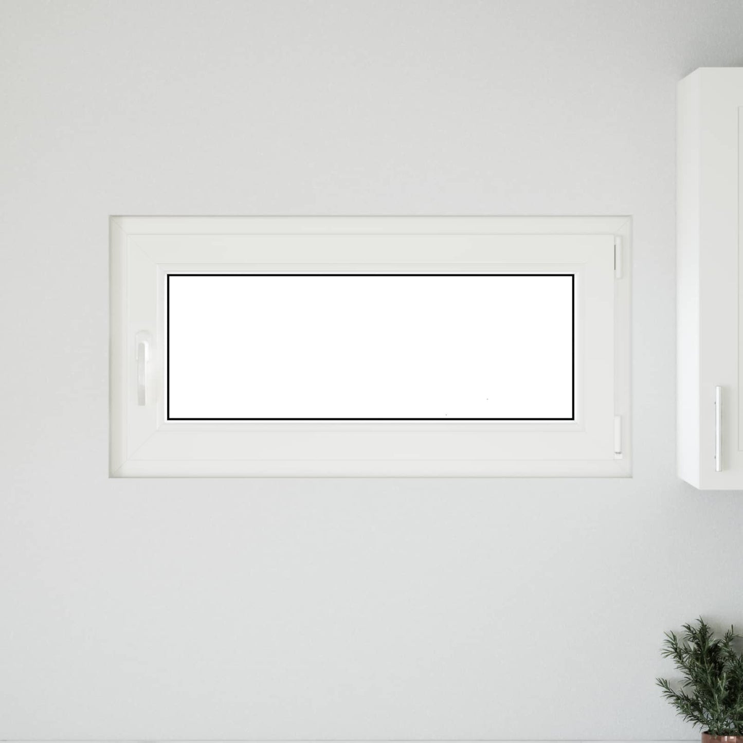 Kjølevindu RISOR 100 x 50 cm PVC og glass Antrasitt