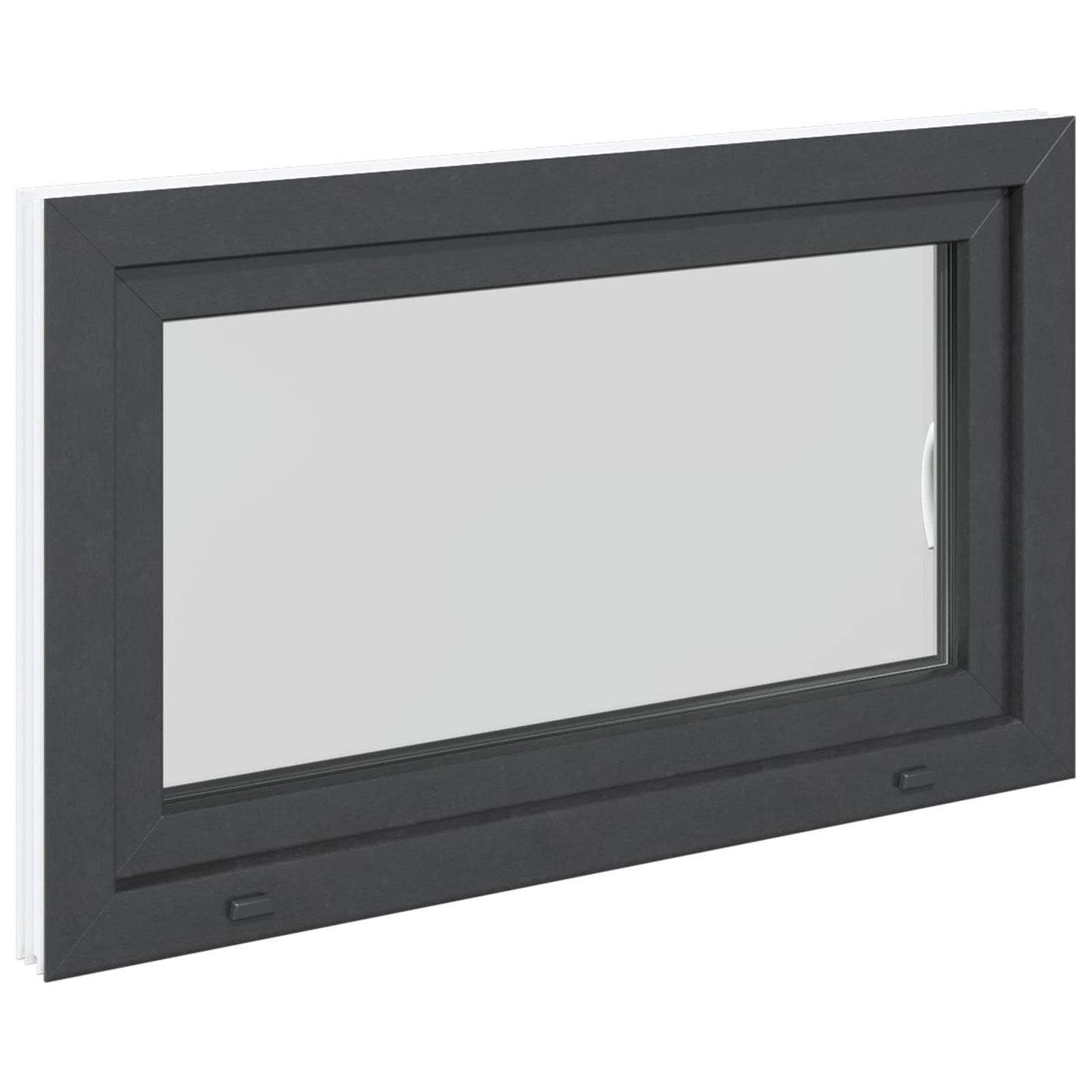 Kjølevindu RISOR 100 x 60 cm PVC og glass Antrasitt