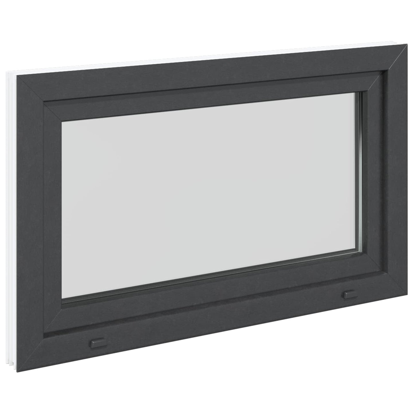Kjølevindu RISOR 100 x 70 cm PVC og glass Antrasitt