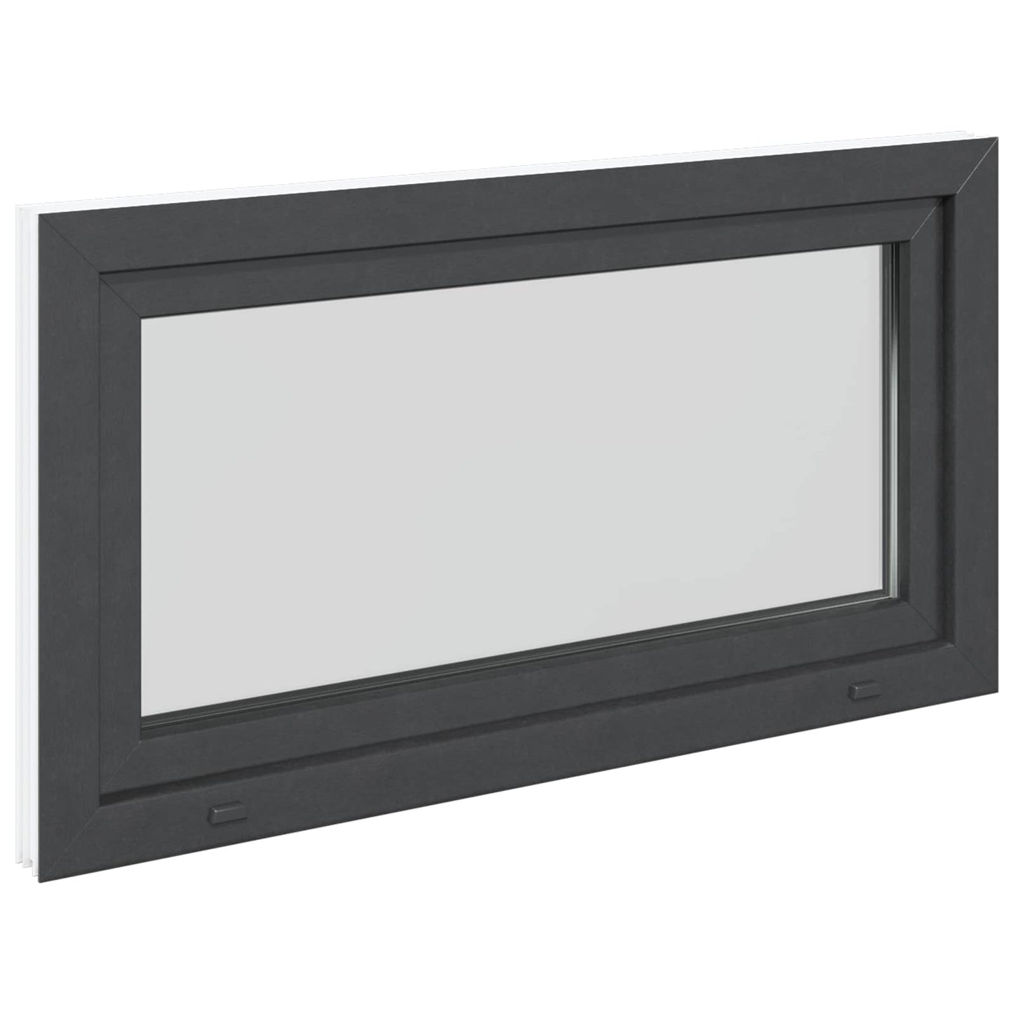 Kjølevindu RISOR 110 x 60 cm PVC og glass Antrasitt