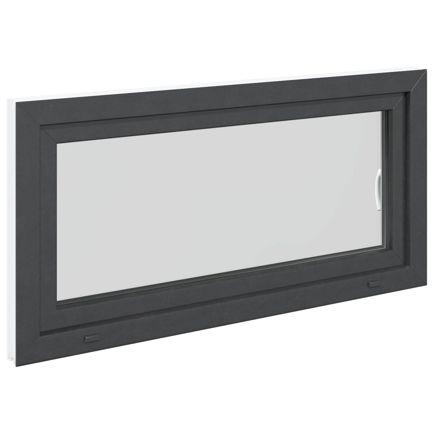 Kjølevindu RISOR 120 x 60 cm PVC og glass Antrasitt