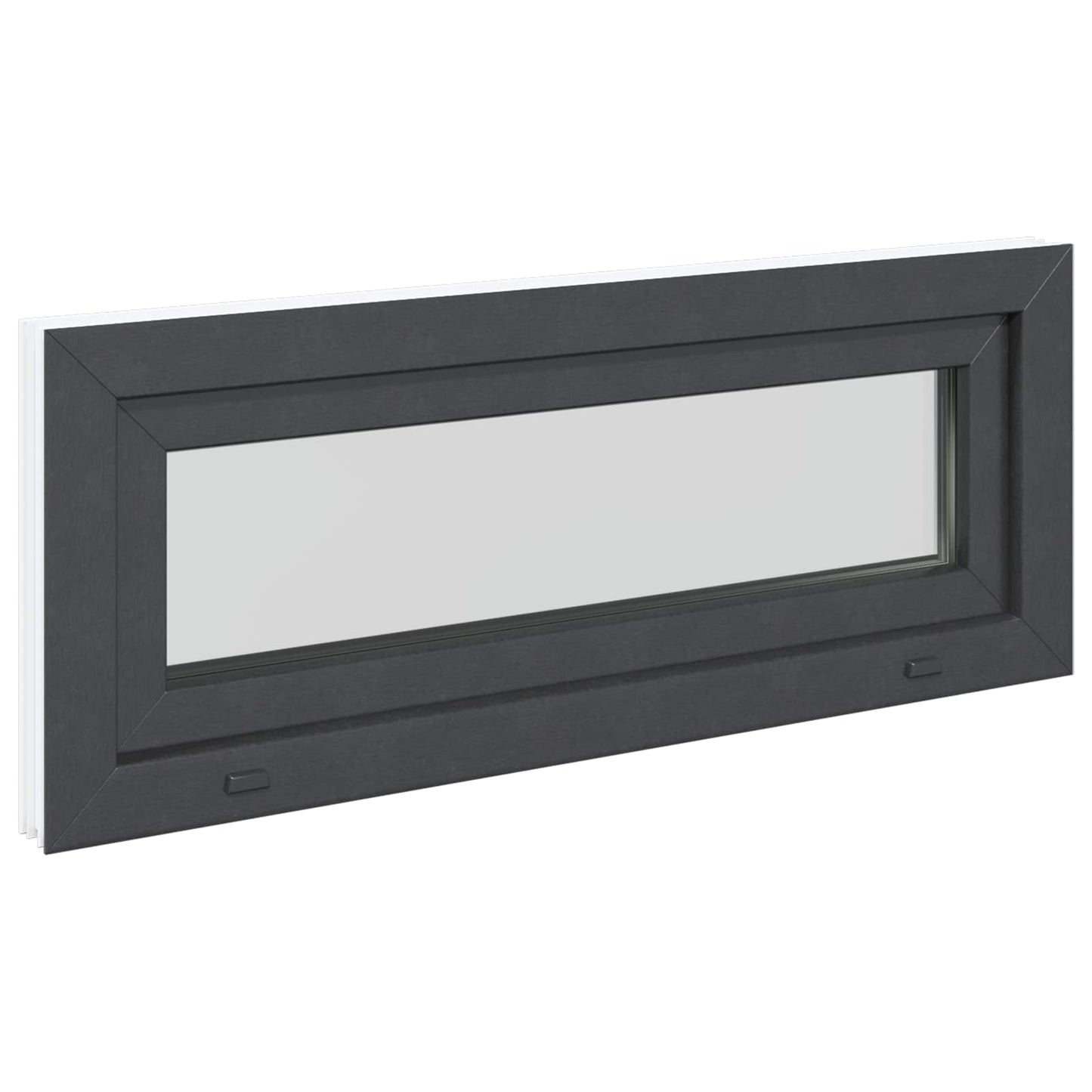 Kjølevindu RISOR 100 x 40 cm PVC og glass Antrasitt