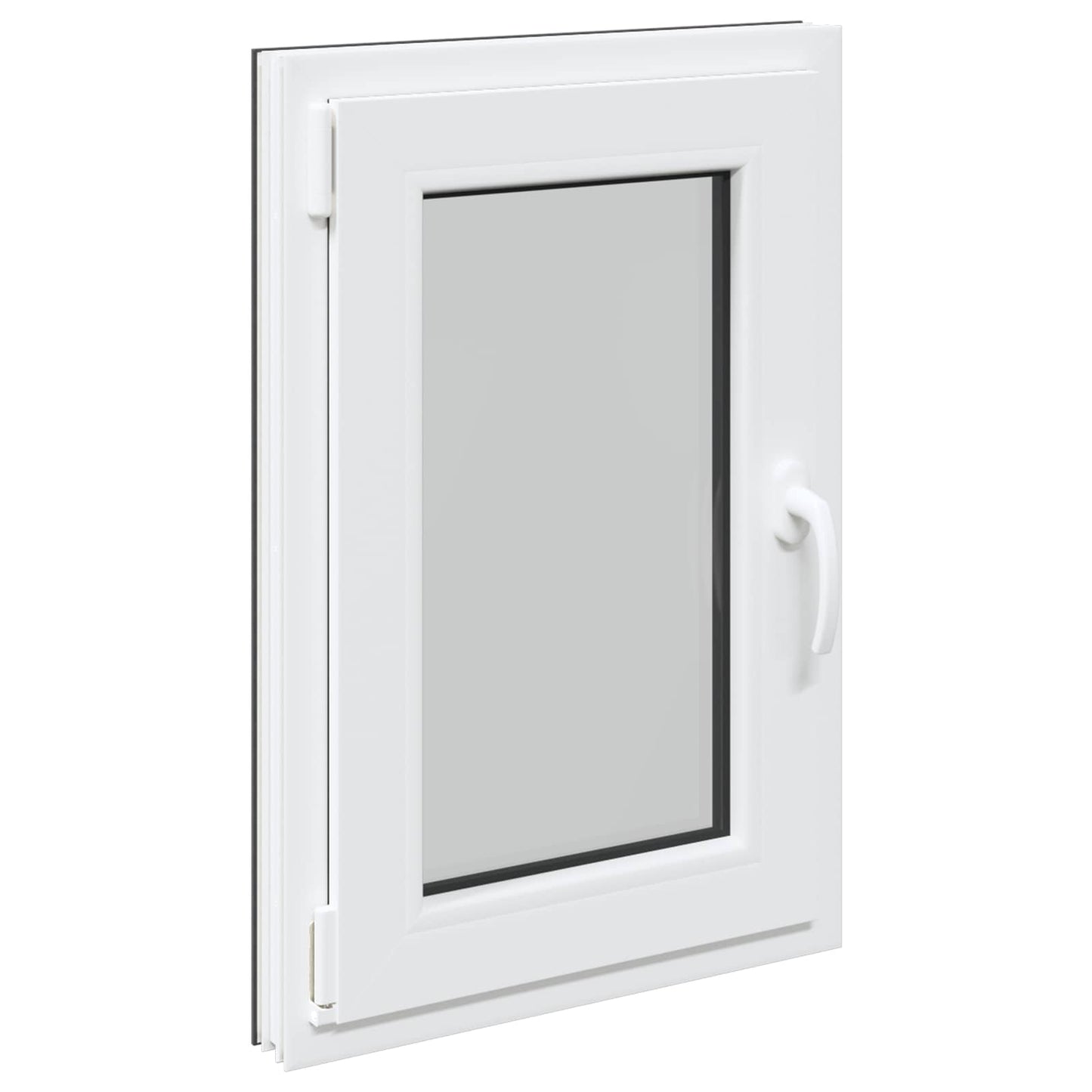 Kjølevindu RISOR 50 x 75 cm PVC og glass Antrasitt