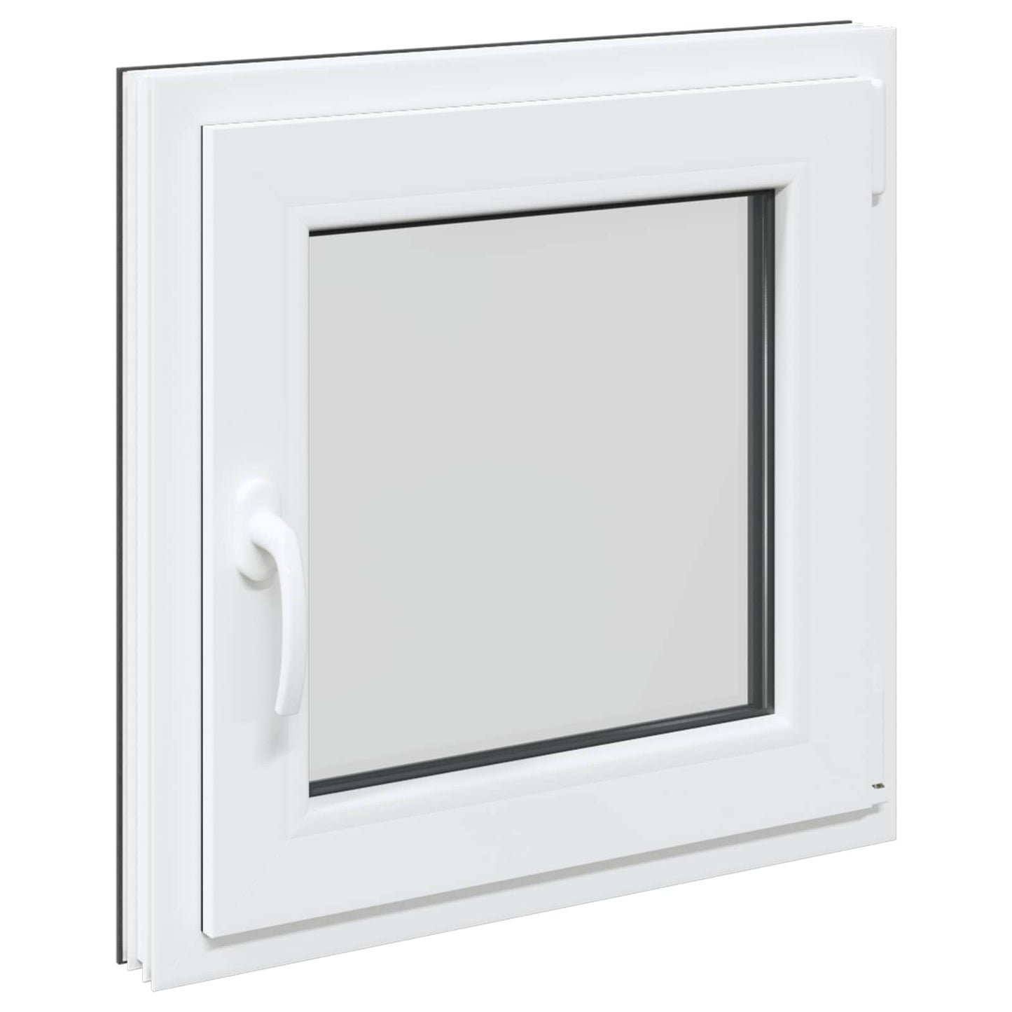 Kjølevindu RISOR 60 x 60 cm PVC og glass Antrasitt