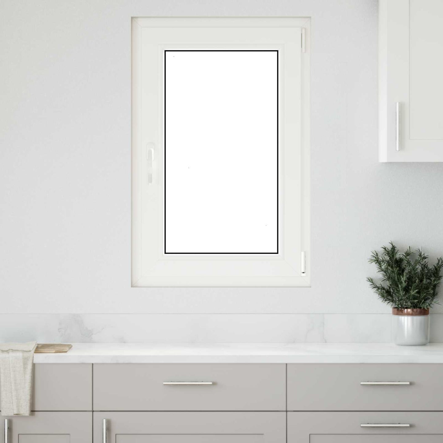 Kjølevindu RISOR 60 x 80 cm PVC og glass Antrasitt