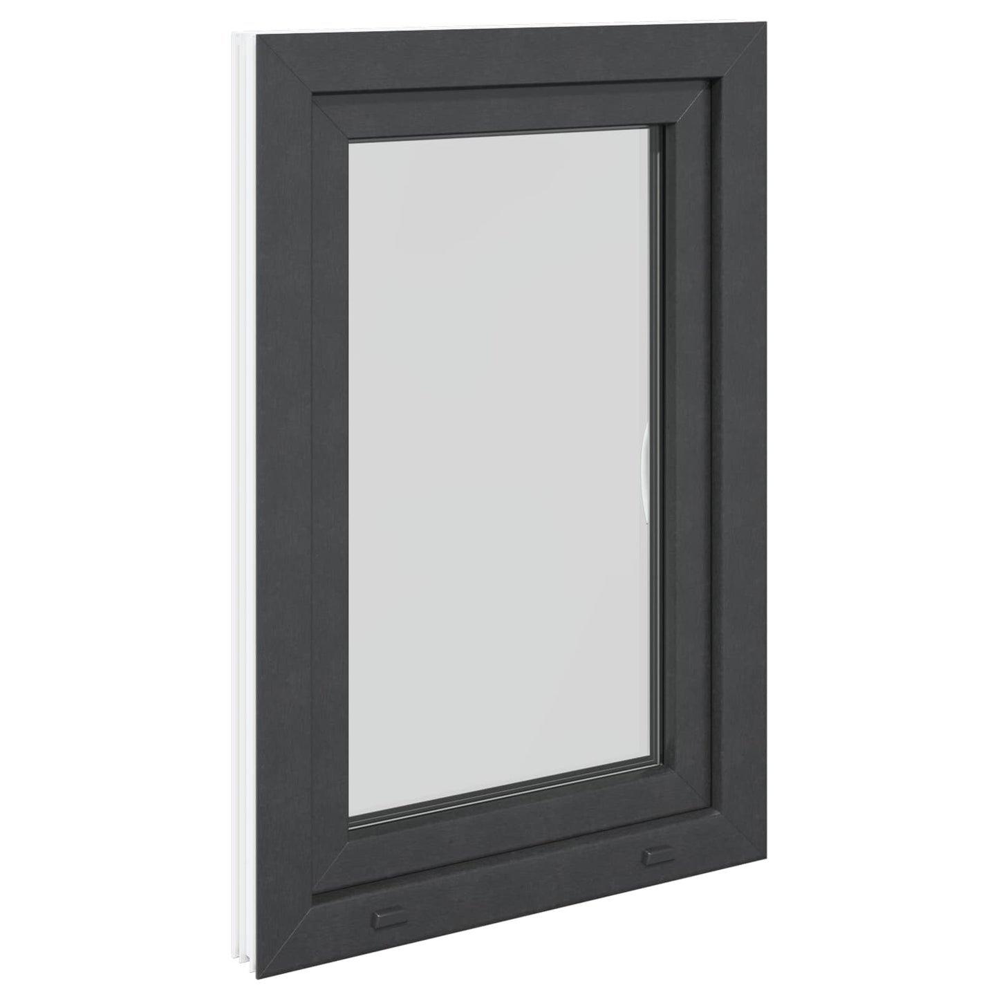 Kjølevindu RISOR 60 x 80 cm PVC og glass Antrasitt