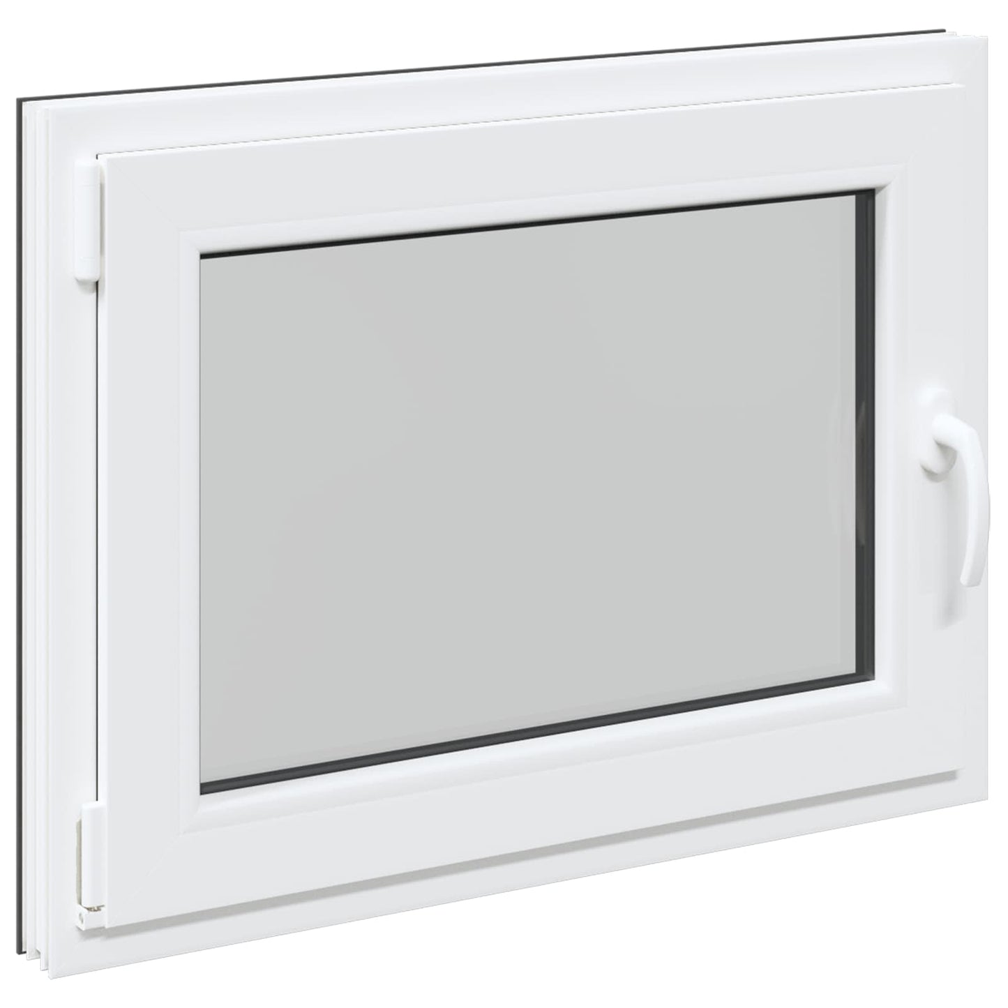 Kjølevindu RISOR 80 x 60 cm PVC og glass Antrasitt