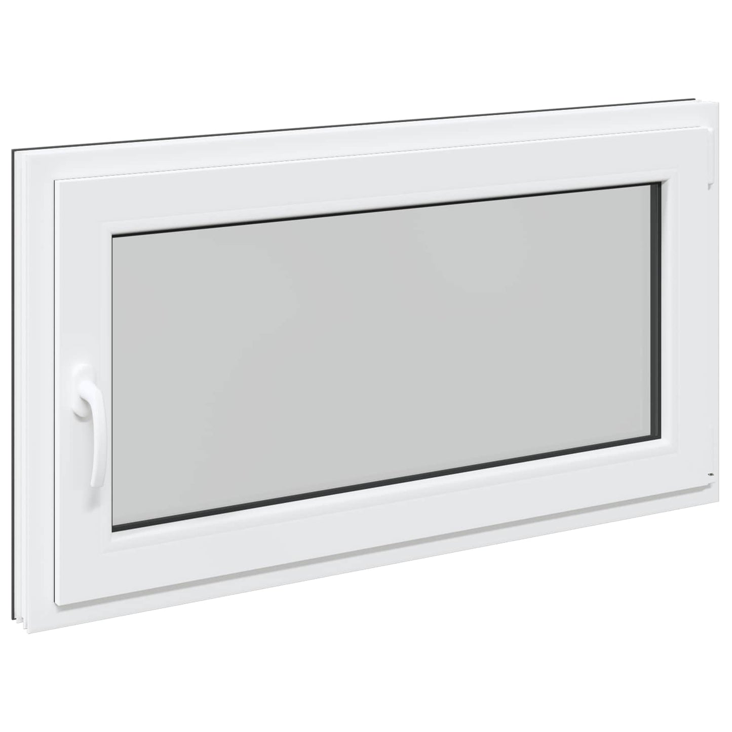 Kjølevindu RISOR 110 x 50 cm PVC og glass Antrasitt
