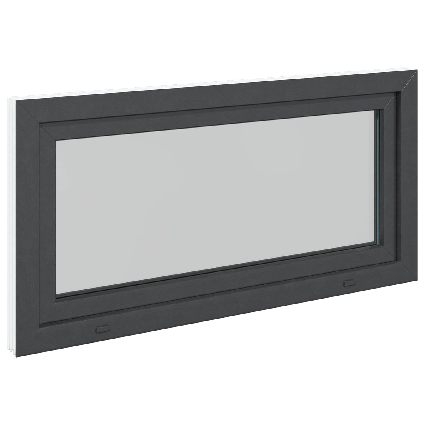 Kjølevindu RISOR 120 x 60 cm PVC og glass Antrasitt