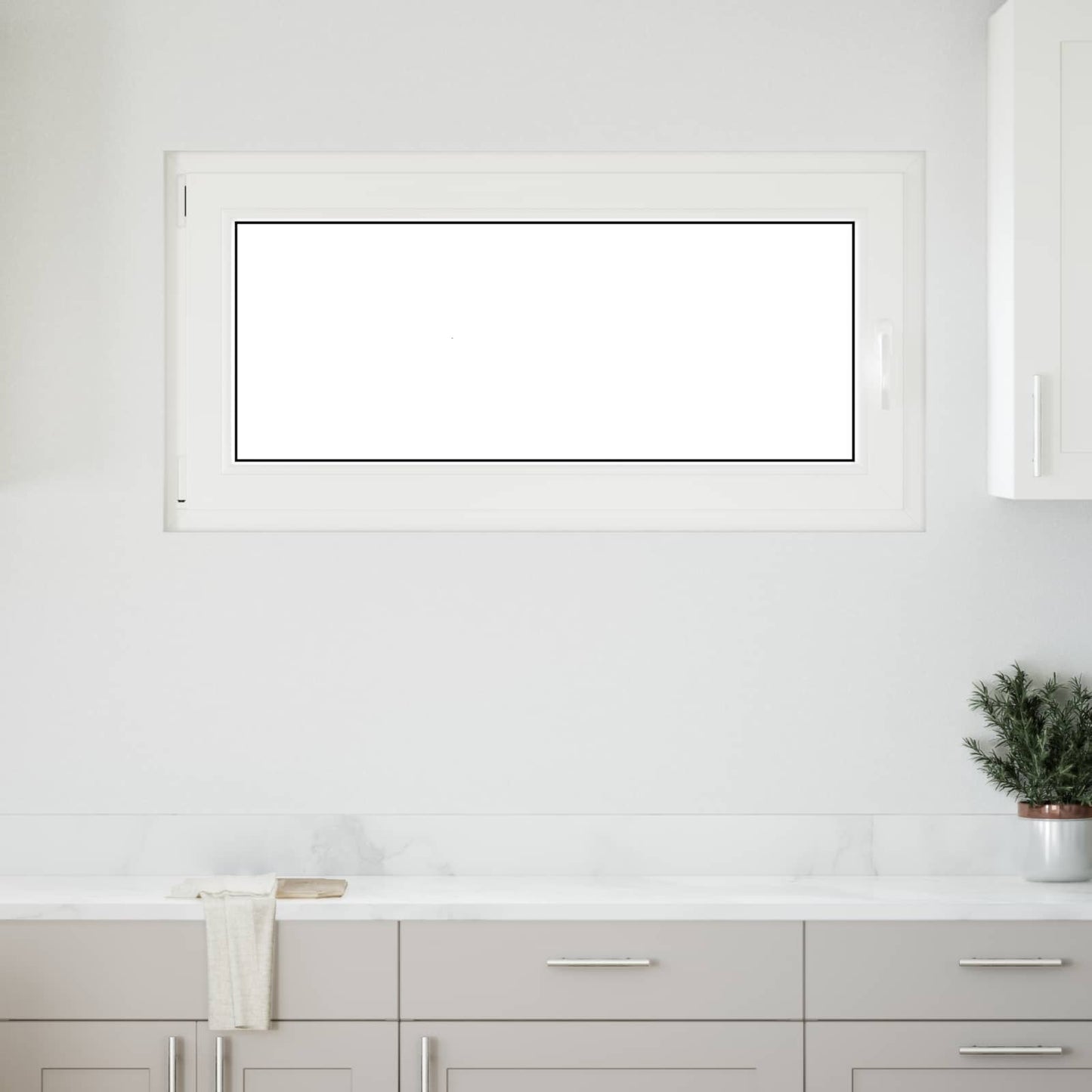 Kjølevindu RISOR 120 x 60 cm PVC og glass Antrasitt