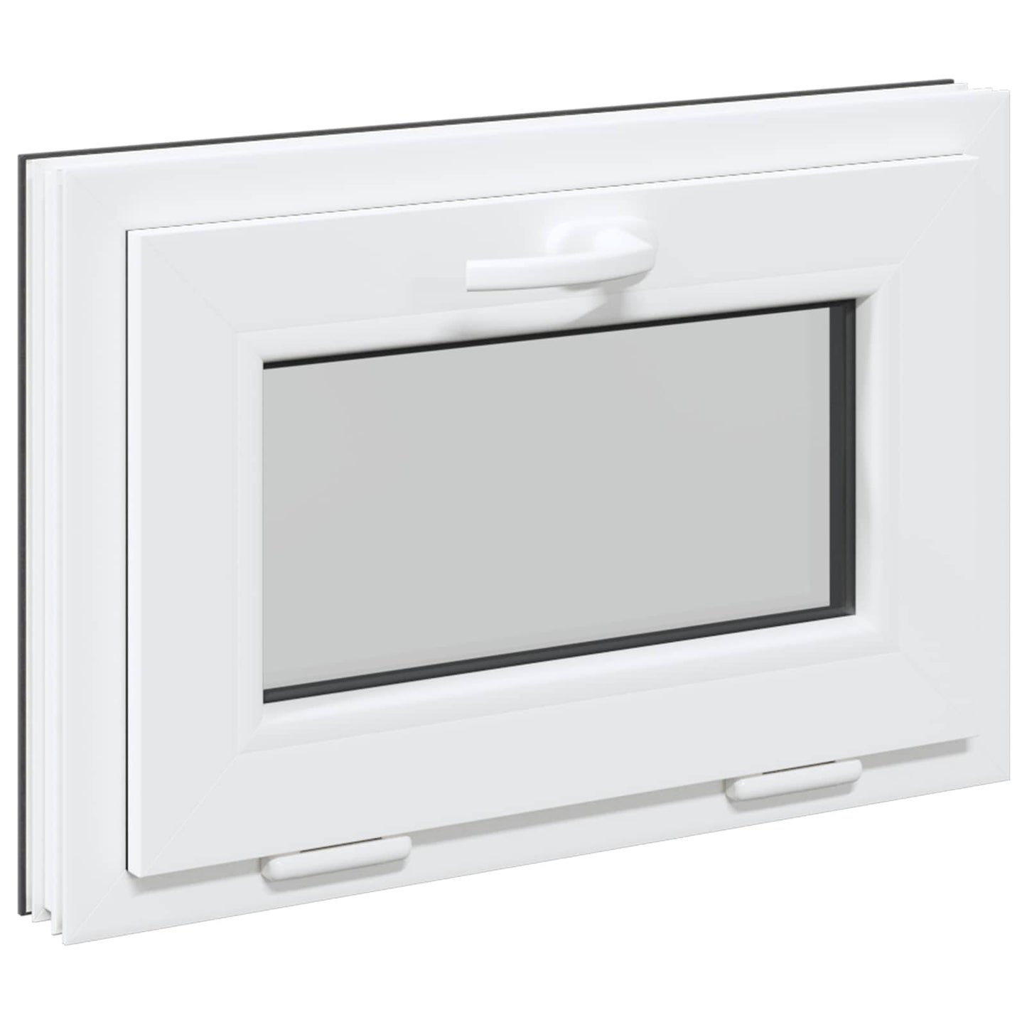 Kjølevindu RISOR 60 x 40 cm PVC og glass Antrasitt