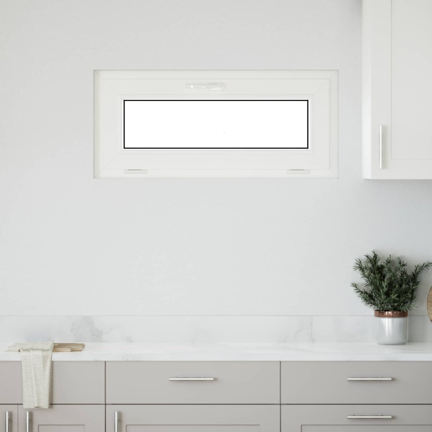 Kjølevindu RISOR 90 x 40 cm PVC og glass Antrasitt