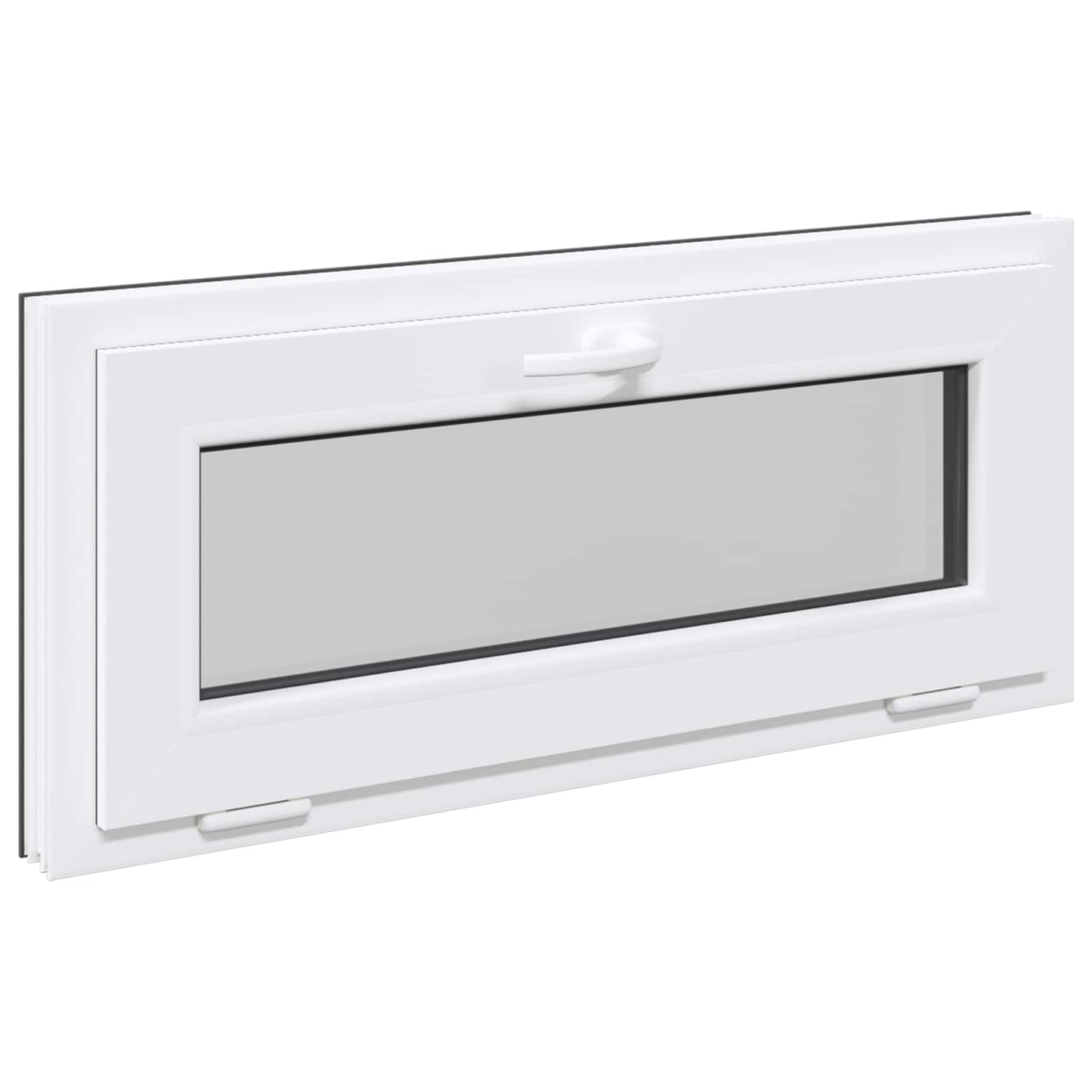 Kjølevindu RISOR 90 x 40 cm PVC og glass Antrasitt