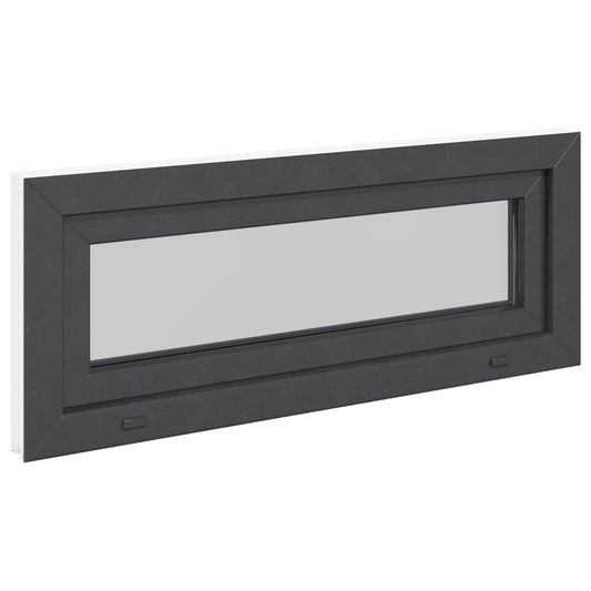 Kjølevindu RISOR 100 x 40 cm PVC og glass Antrasitt
