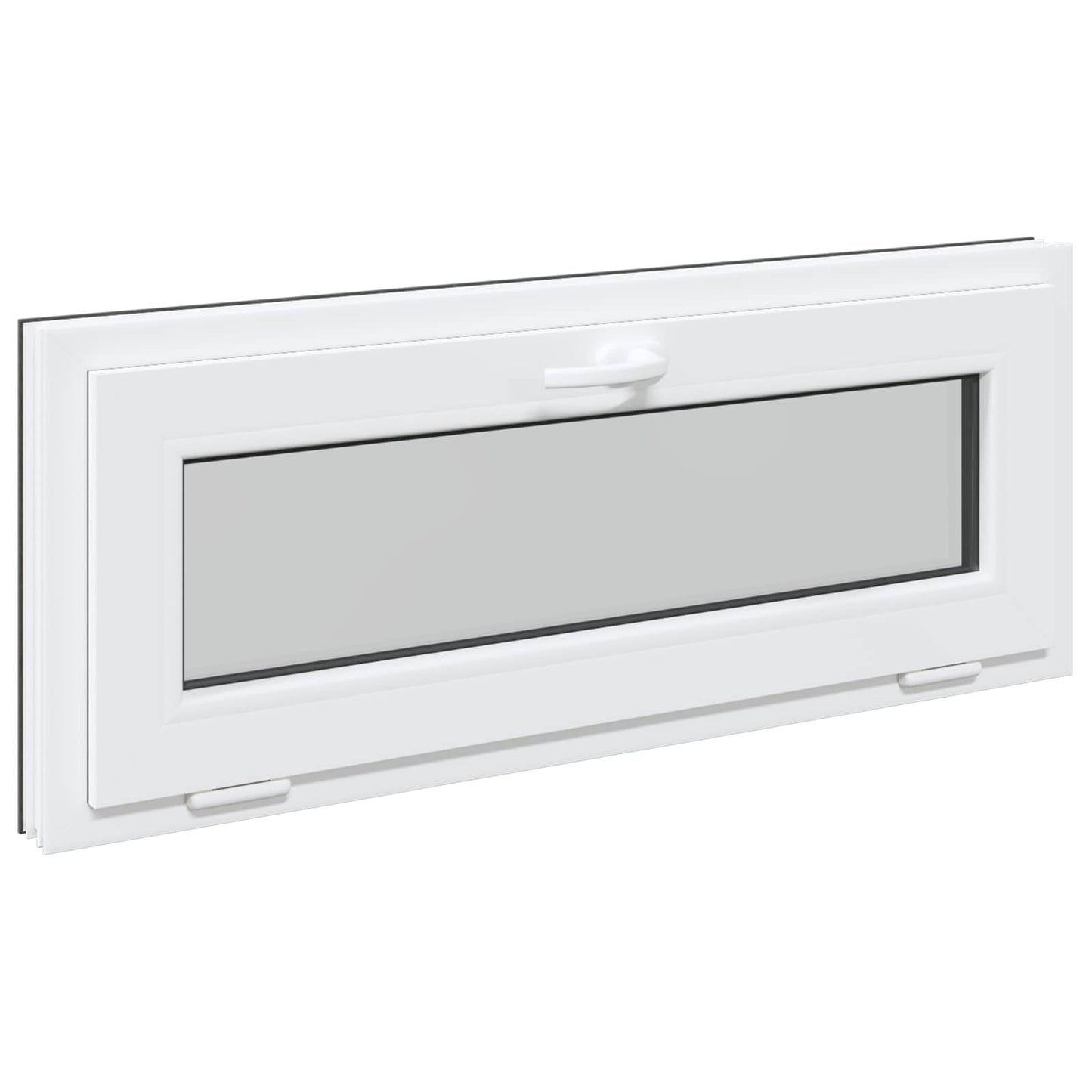 Kjølevindu RISOR 110 x 40 cm PVC og glass Antrasitt