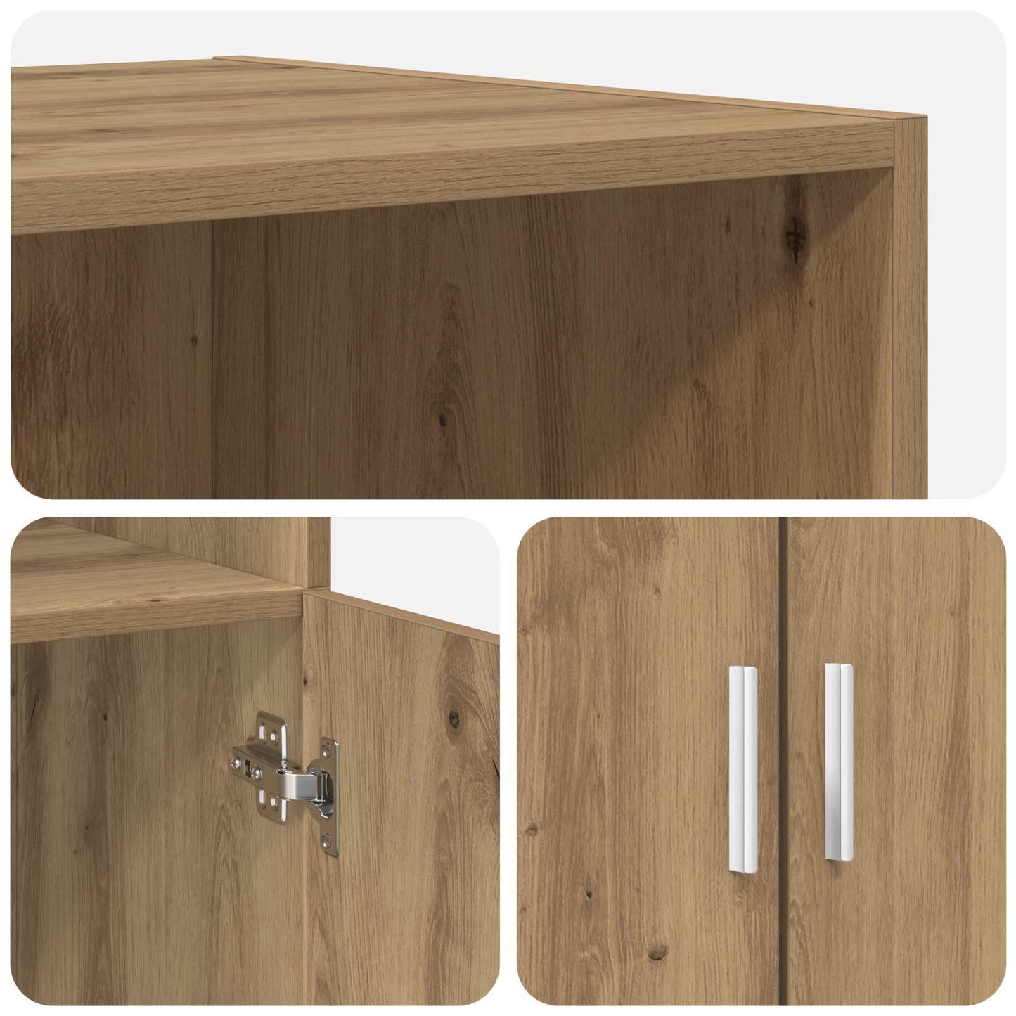Høyskap Artisan eik 70 x 42,5 x 185 cm Konstruert tre