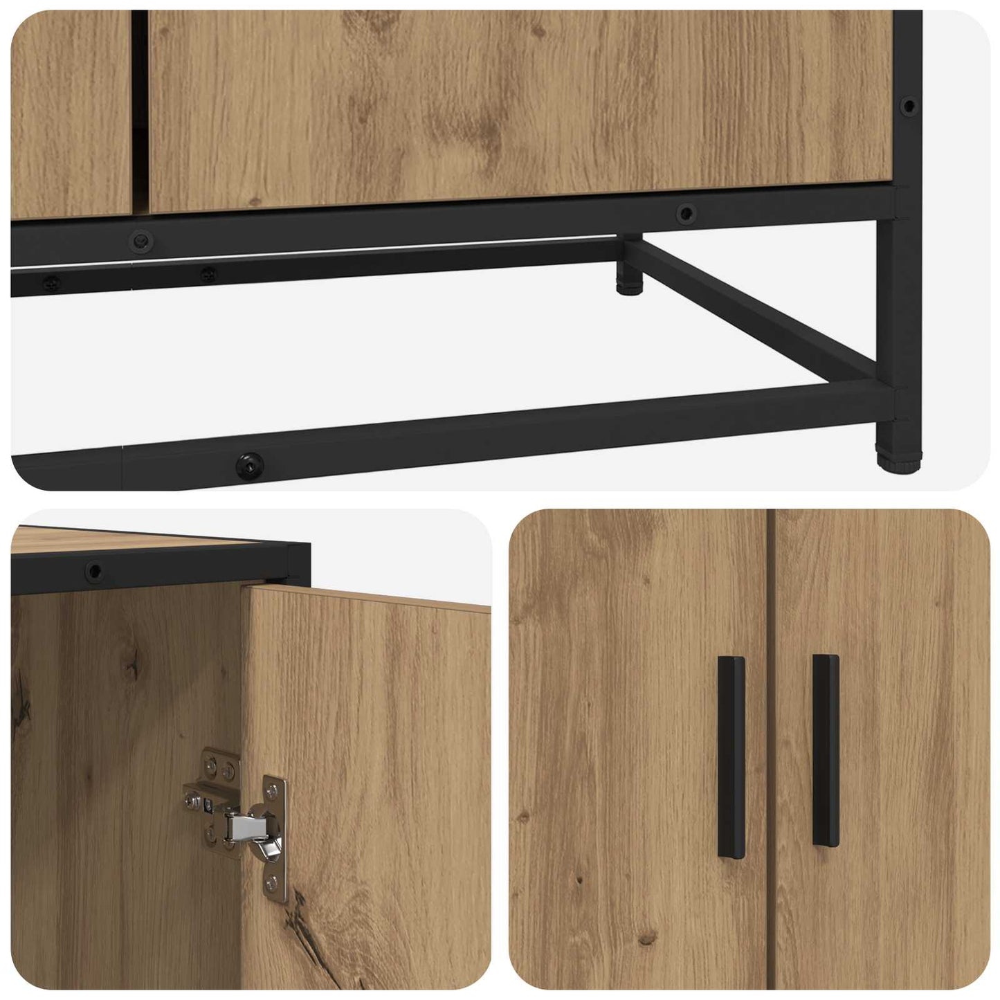 Serviesskap Artisan eik 134 x 35 x 76 cm Konstruert tre