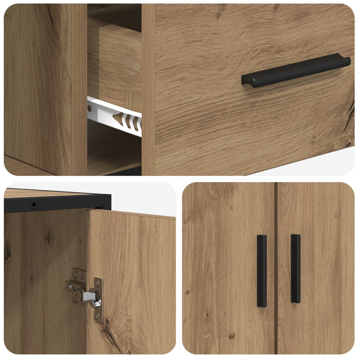 Serviesskap Artisan eik 92 x 35 x 76 cm Konstruert tre