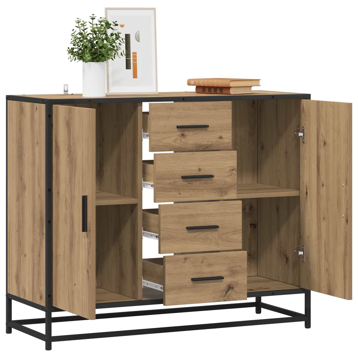 Serviesskap Artisan eik 92 x 35 x 76 cm Konstruert tre