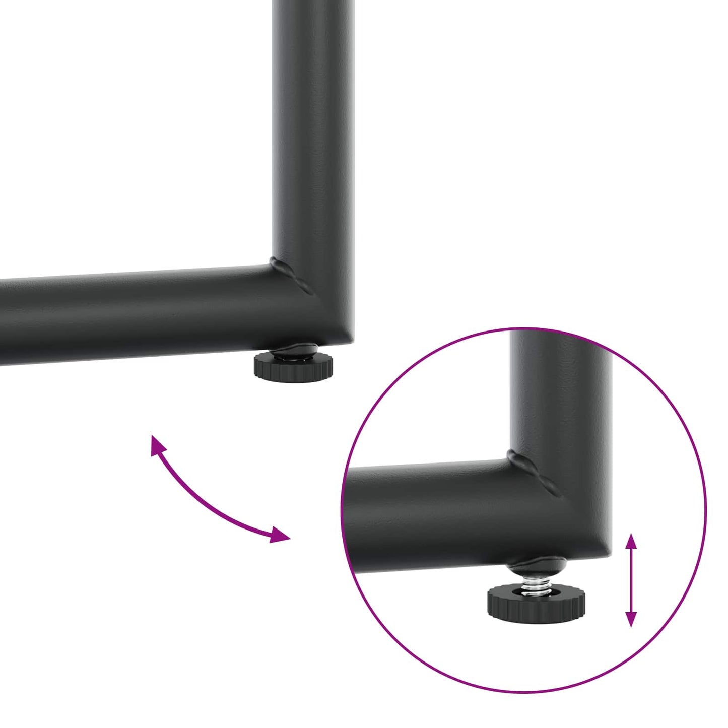 Hage Spisegruppe 5 pcs Svart og Anthracite 80 x 80 x 73 cm