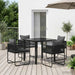 Hage Spisegruppe 5 pcs Svart og Anthracite 80 x 80 x 73 cm