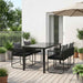 Hage Spisegruppe 5 pcs Svart og Anthracite 140 x 80 x 73 cm
