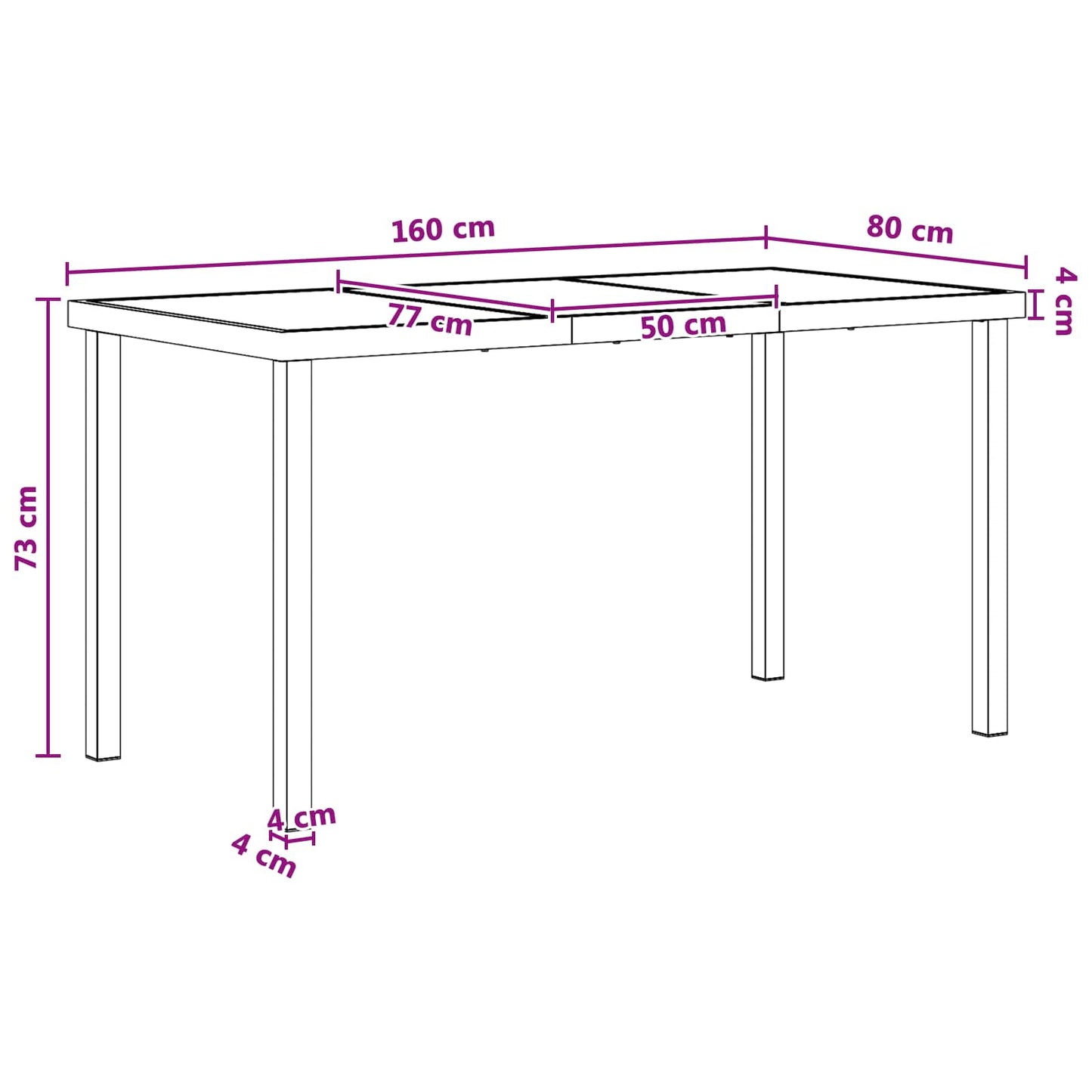 Hage Spisegruppe 9 pcs Svart og Anthracite 160 x 80 x 73 cm