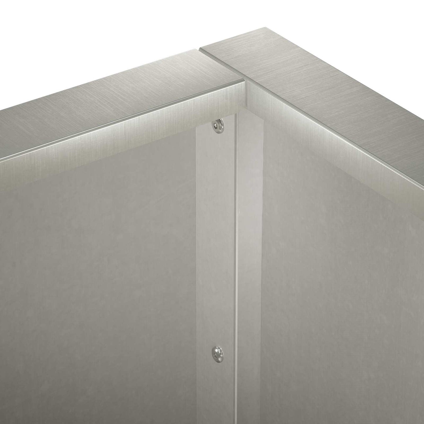 Støttemur 4 stk. 100 x 100 x 40 cm Rustfritt stål Sølv