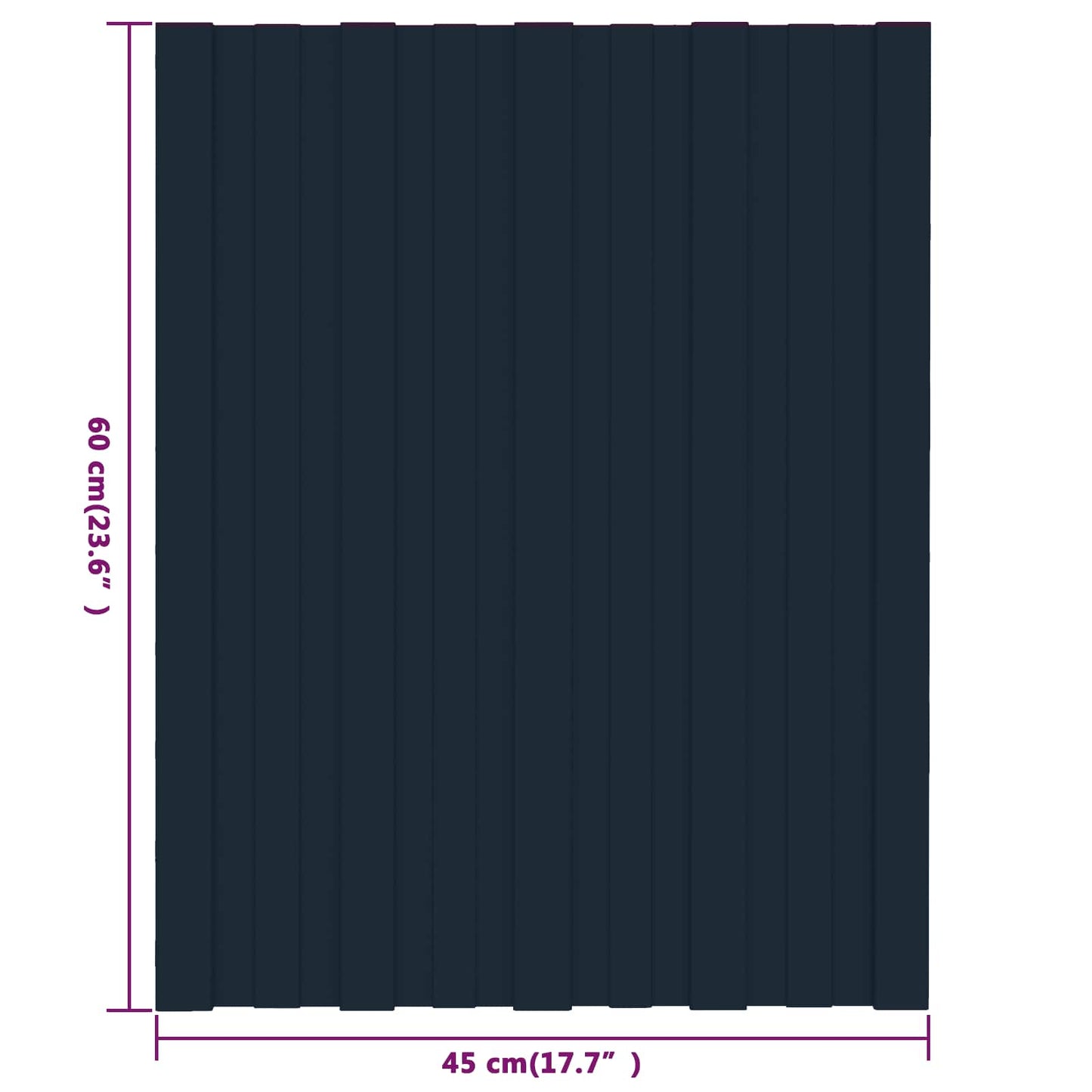 Takpanel 36 pcs Antrasitt 60 x 45 cm Galvanisert stål
