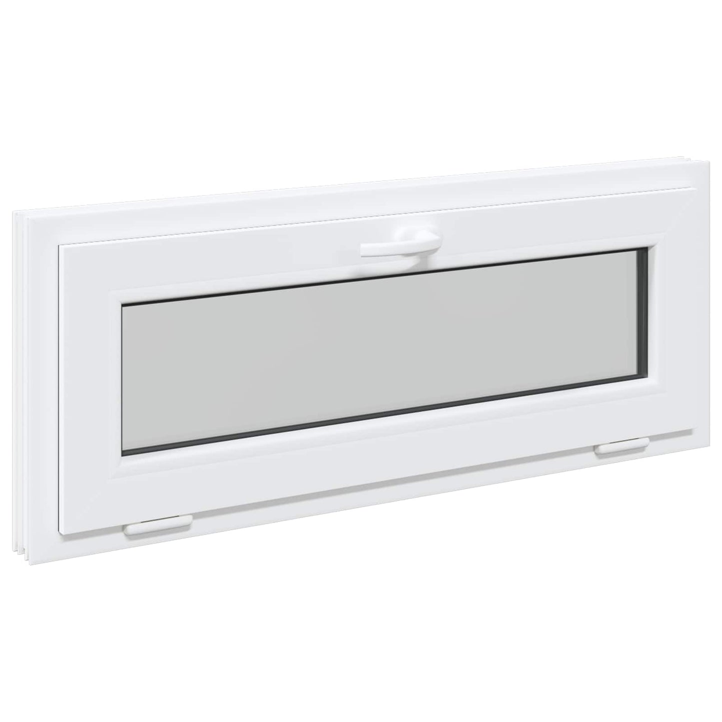 Kjølevindu RISOR 100 x 40 cm PVC og glass Hvit