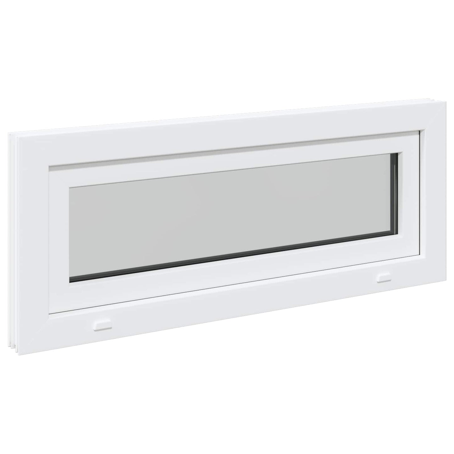Kjølevindu RISOR 100 x 40 cm PVC og glass Hvit