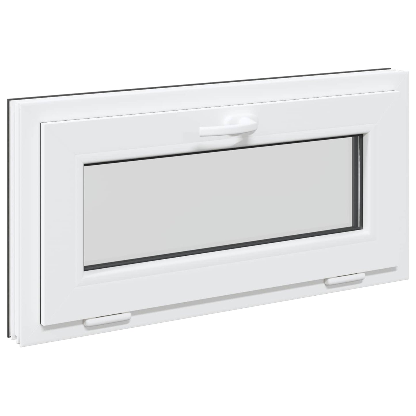 Kjølevindu RISOR 80 x 40 cm PVC og glass Antrasitt