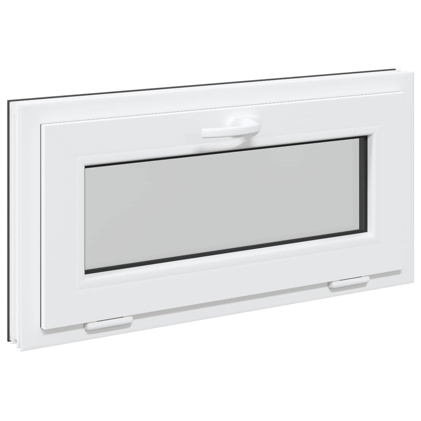 Kjølevindu RISOR 80 x 40 cm PVC og glass Antrasitt