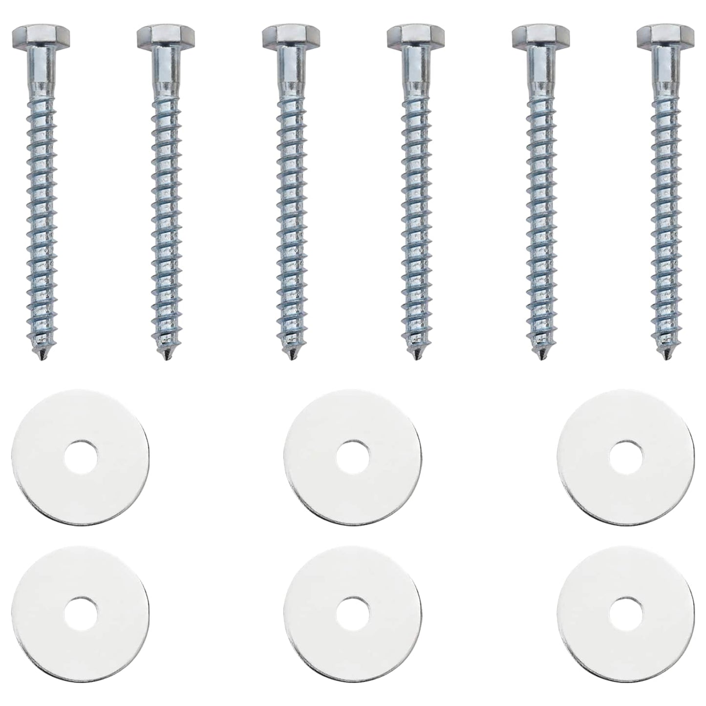 Jordanker 6 pcs Sølv Ø10 x 50 cm Galvanisert metall