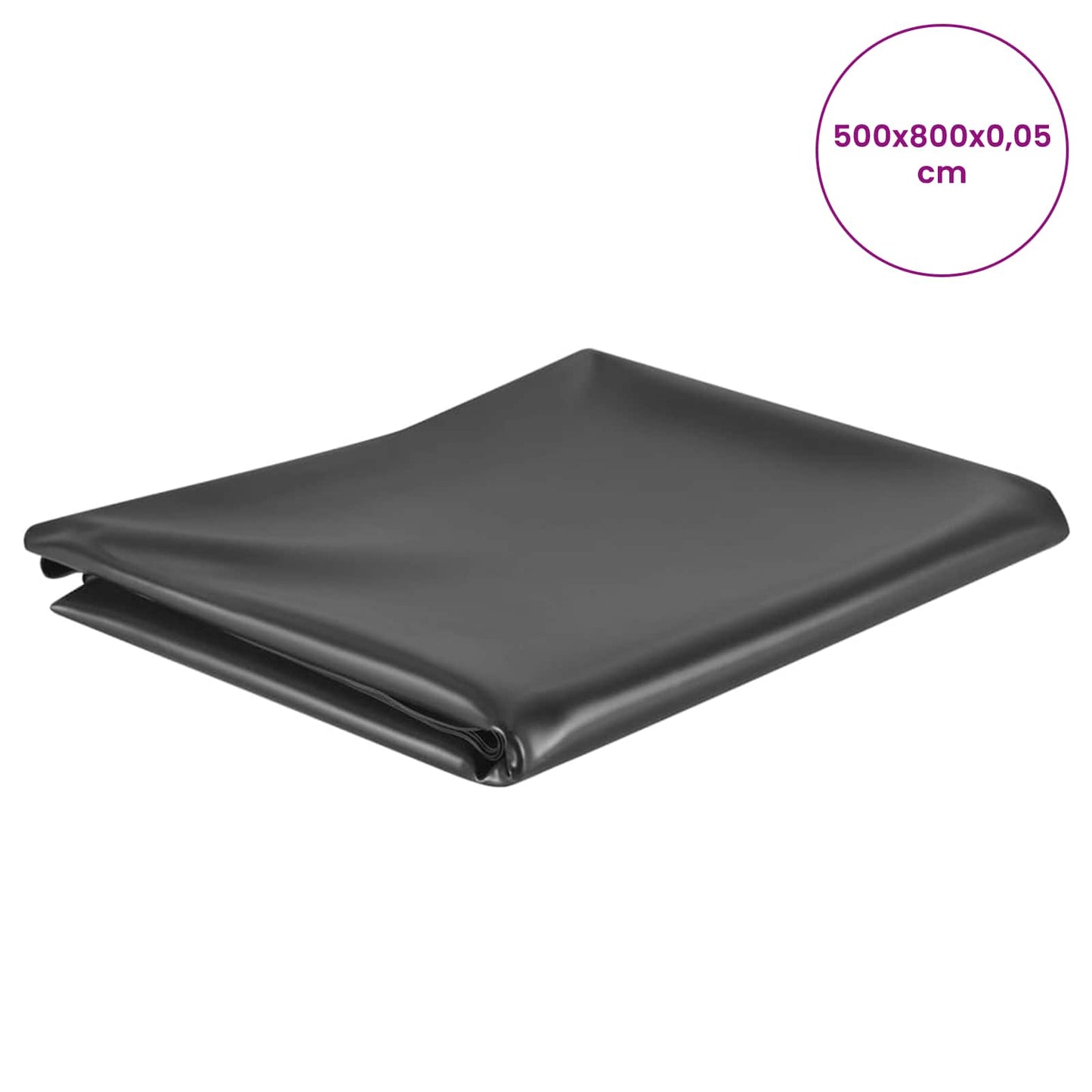 Damfolie 5 x 8 m PVC 0,5 mm Svart