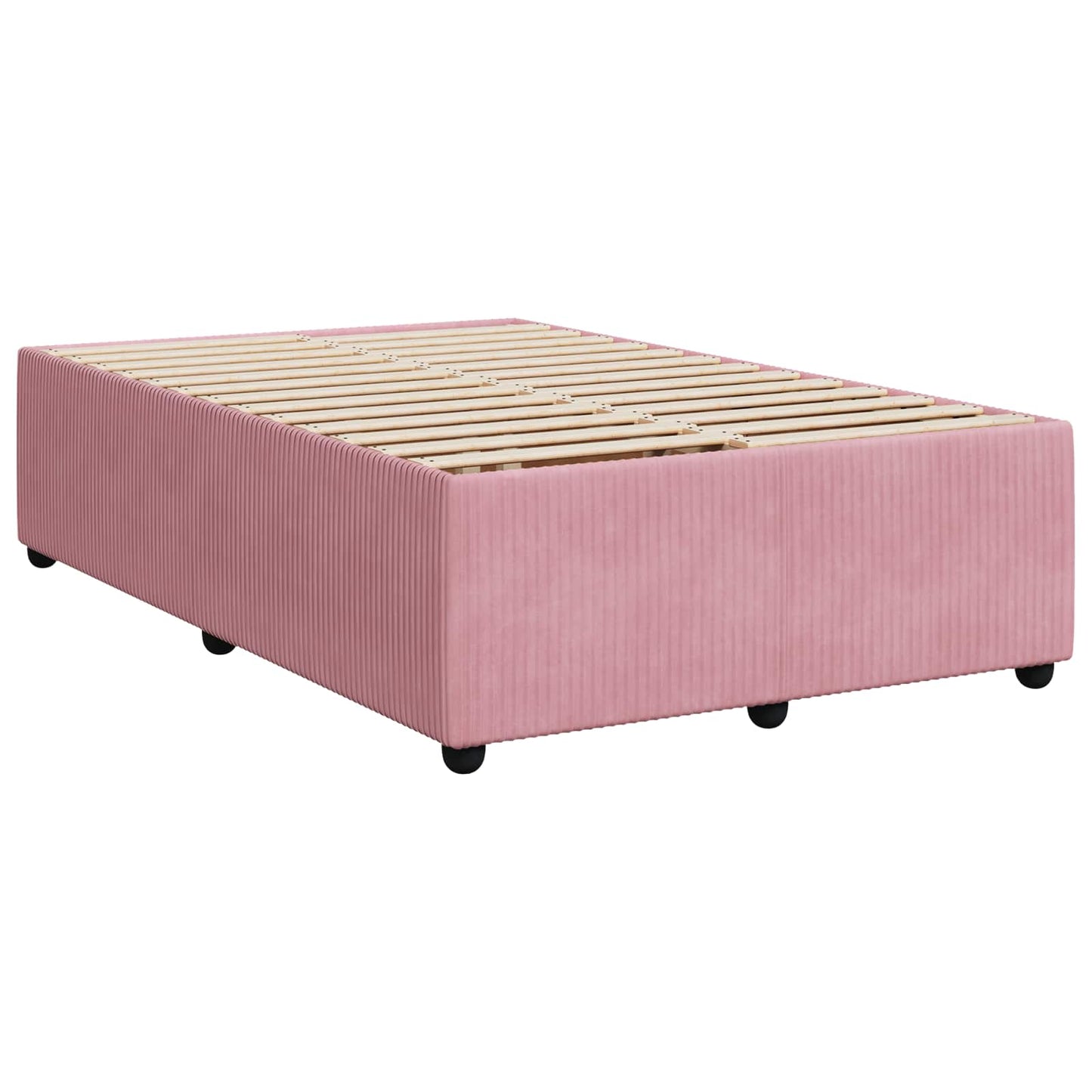 LED boksseng med madrass Rosa 120 x 200 cm Fløyel