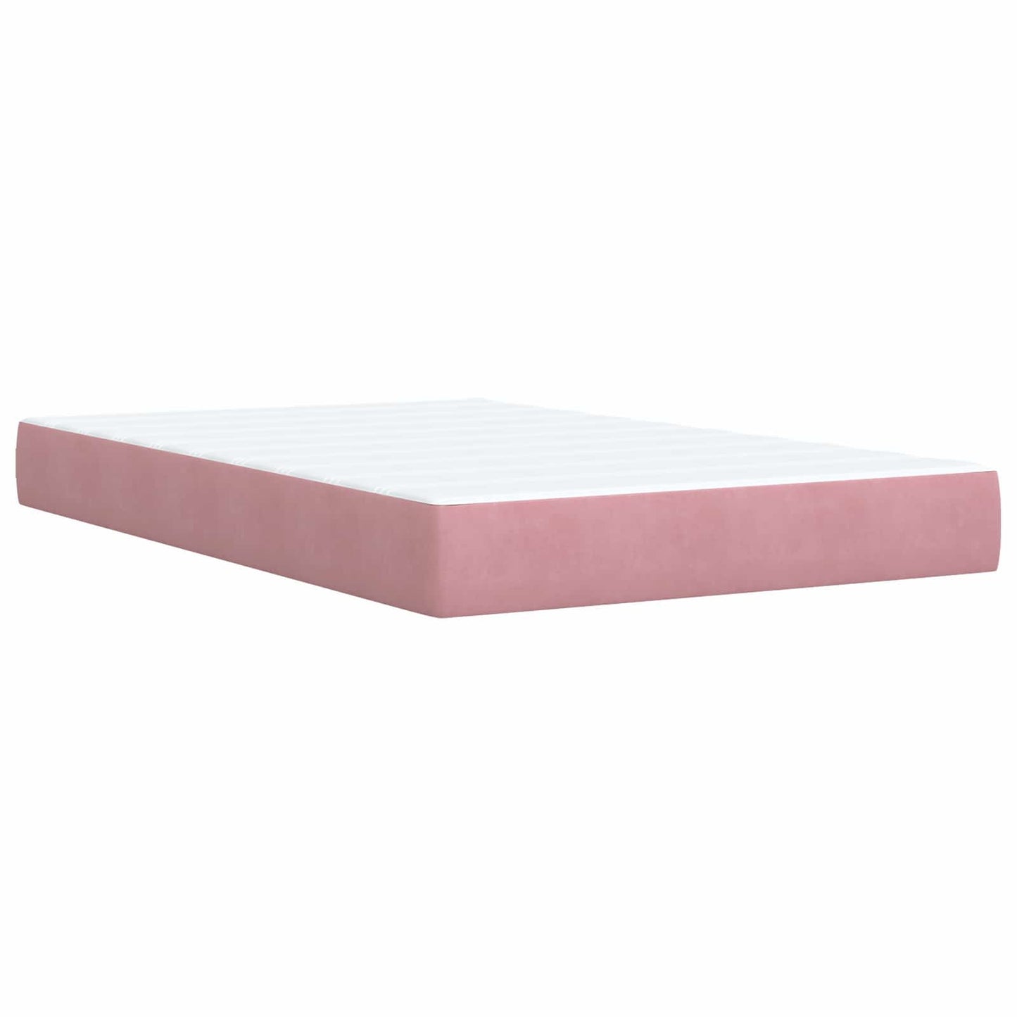 LED boksseng med madrass Rosa 120 x 200 cm Fløyel
