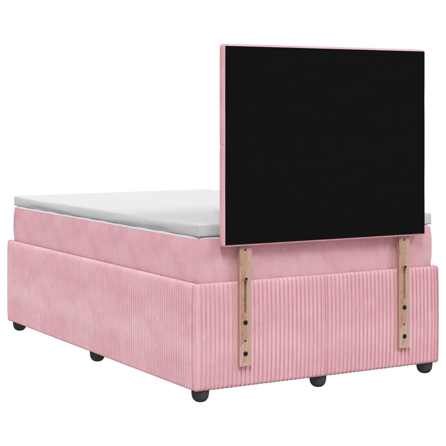 LED boksseng med madrass Rosa 120 x 200 cm Fløyel