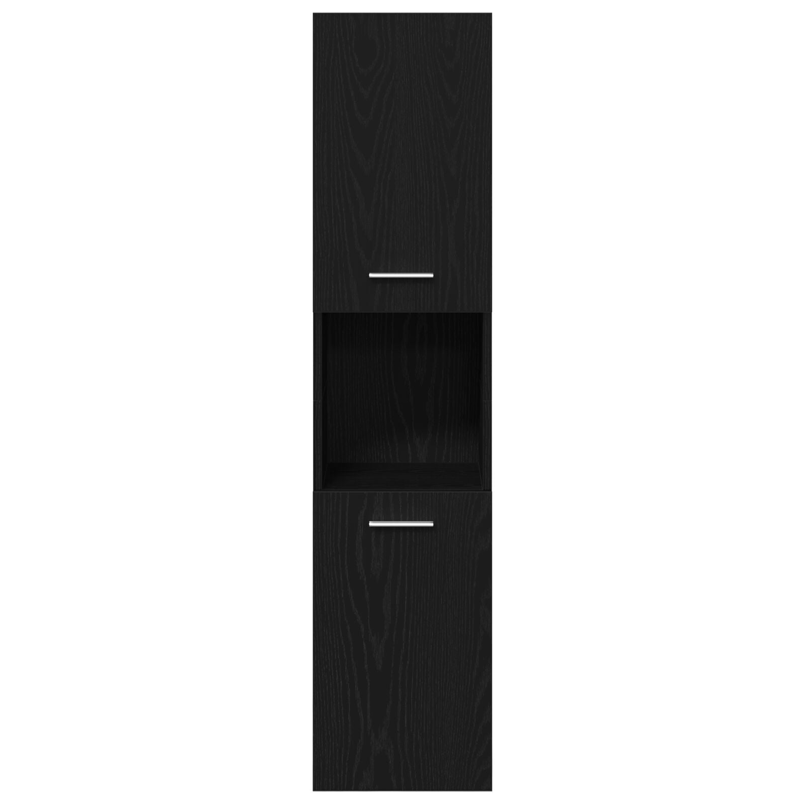 Baderoms møbelsett Veggmontert 4 pcs Svart Eik 30 x 30 x 130 cm