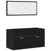 Bademøbelsett 3 pcs Svart Eik 90 x 38.5 x 46 cm Konstruert tre