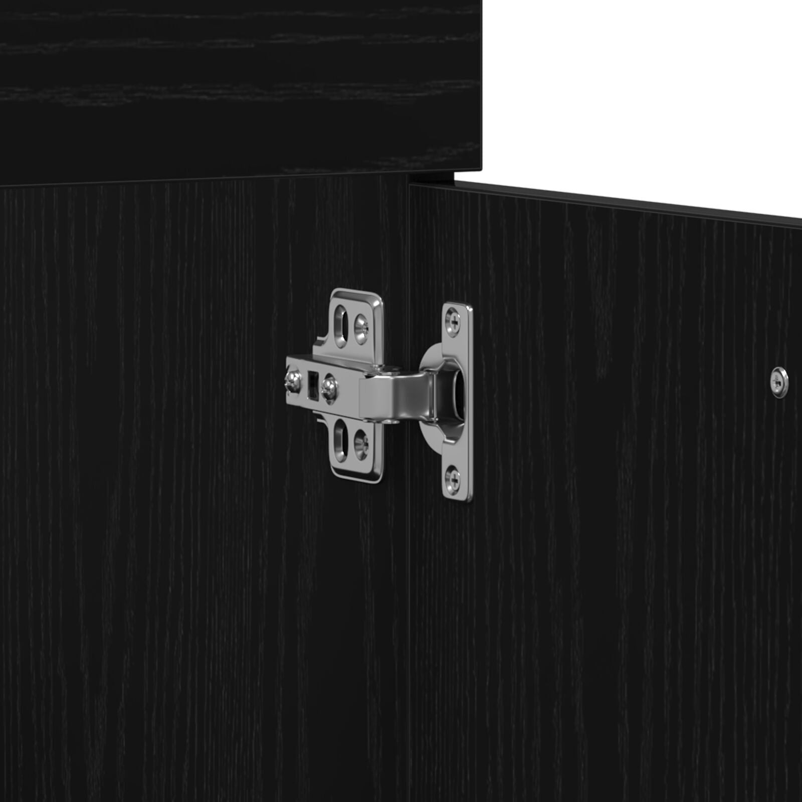 Bademøbelsett 3 pcs Svart Eik 90 x 38.5 x 46 cm Konstruert tre