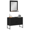 Baderomsinnredningssett med lagring 2 pcs Svart 80 x 33 x 60 cm
